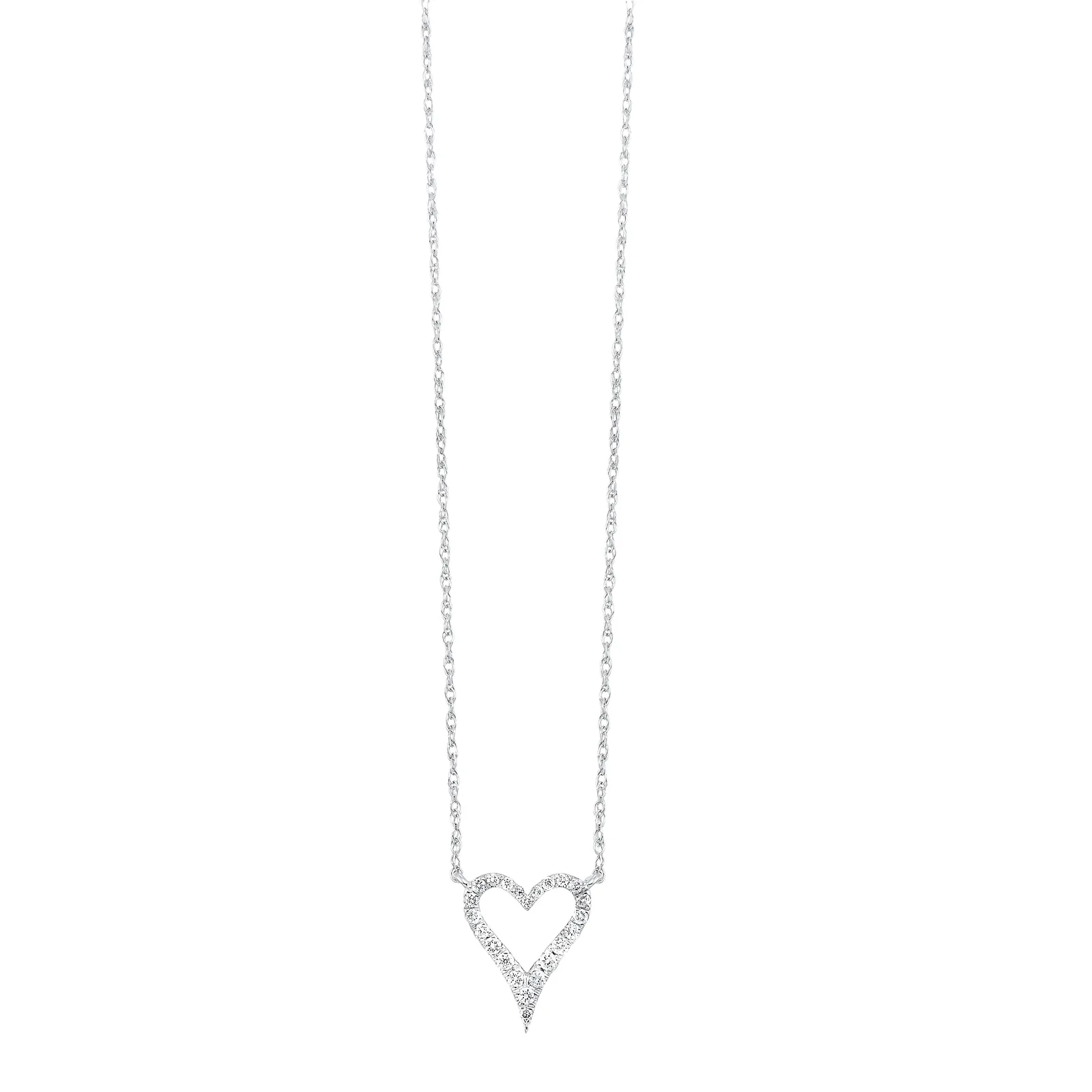10Kt White Gold Diamond 1/10Ctw Pendant