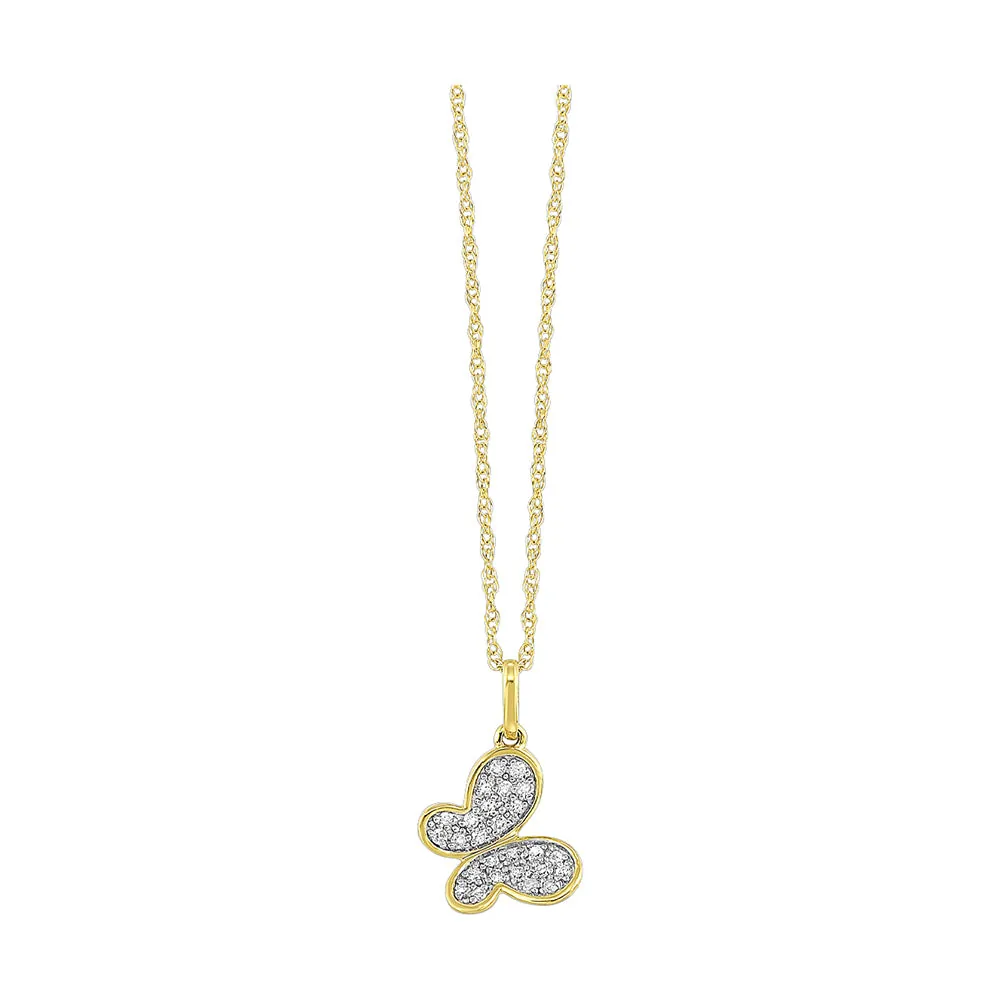 10Kt Yellow Gold Diamond 1/20Ctw Pendant