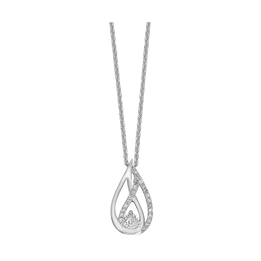 Silver Diamond 1/10Ctw Pendant