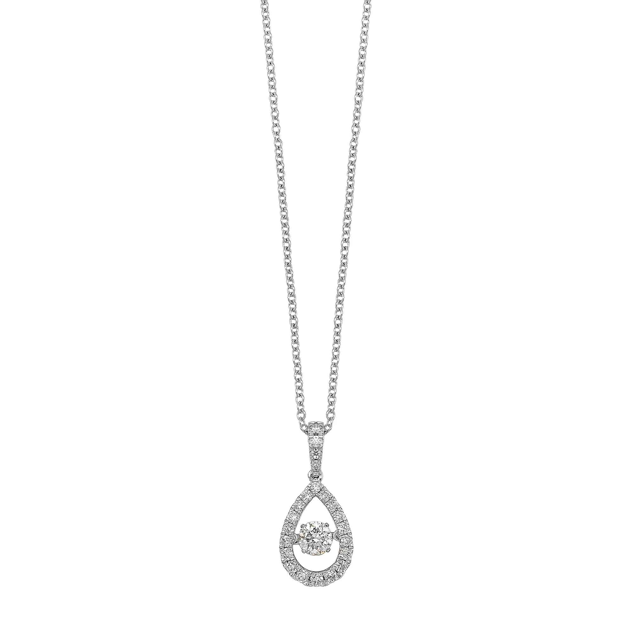 14Kt White Gold Diamond 1/4Ctw Pendant