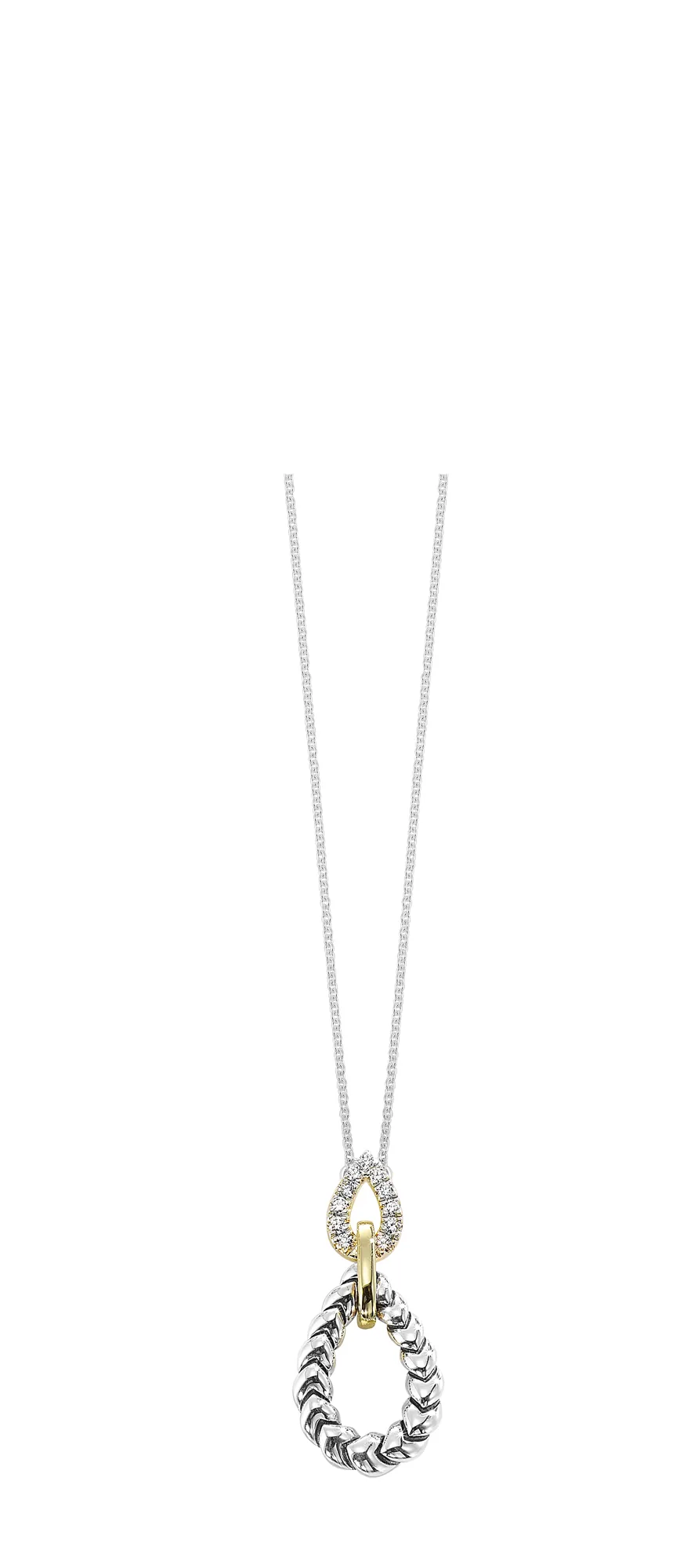 Gold Silver White Yellow Diamond 1/7Ctw Pendant view 2