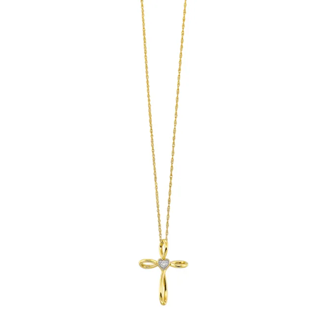10Kt Yellow Gold Diamond 1/50Ctw Pendant