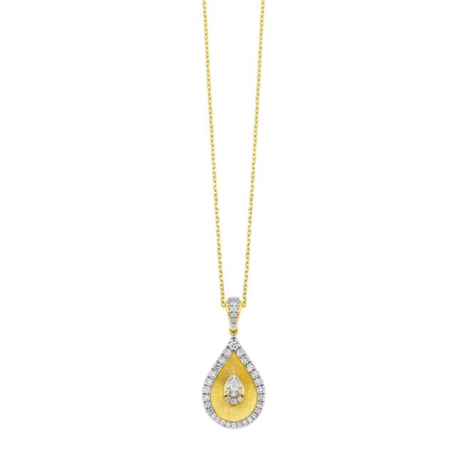 14Kt Yellow Gold Diamond 1/2Ctw Pendant