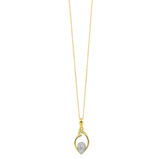 10Kt Yellow Gold Diamond 1/8Ctw Pendant