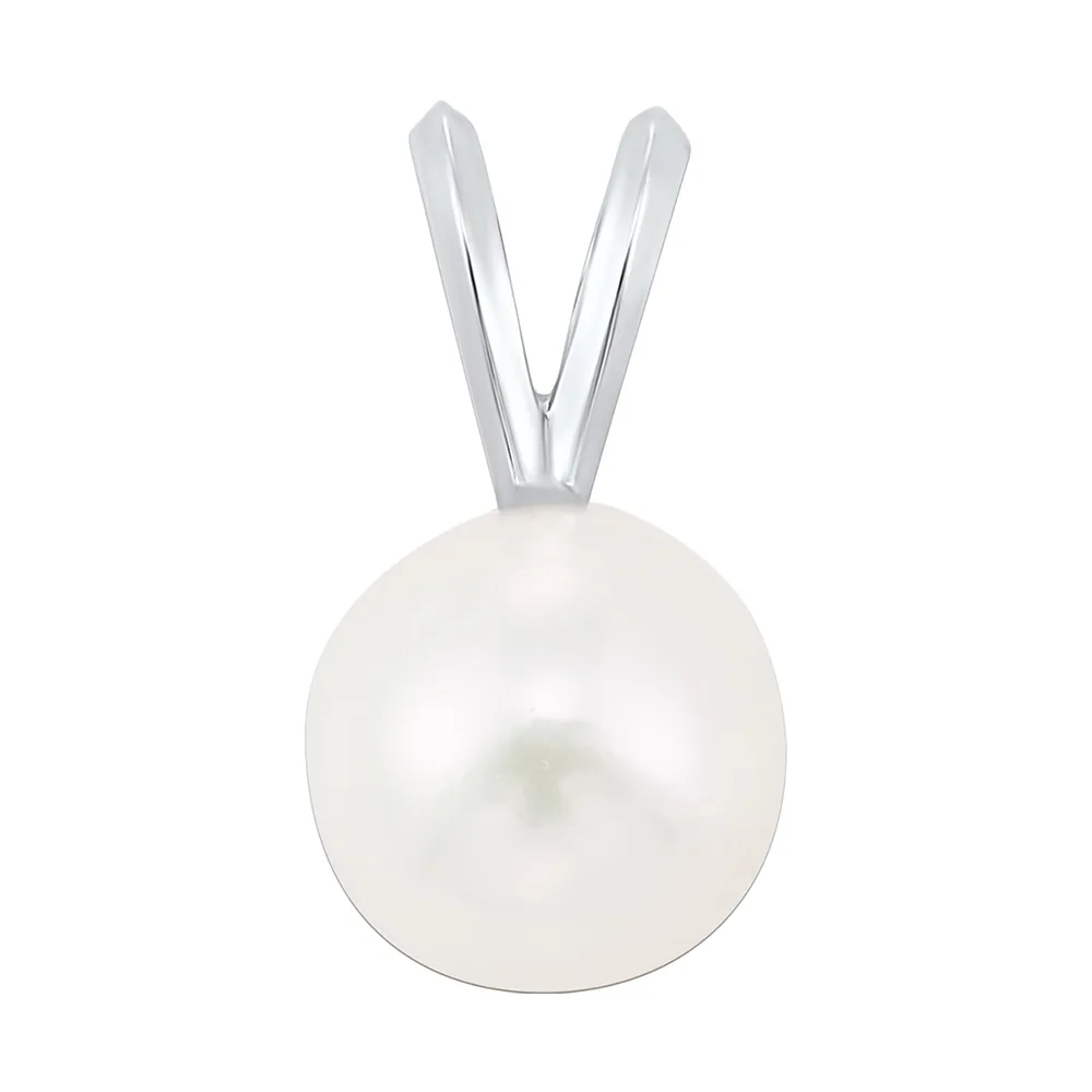 14Kt White Gold & Pearl Pendant