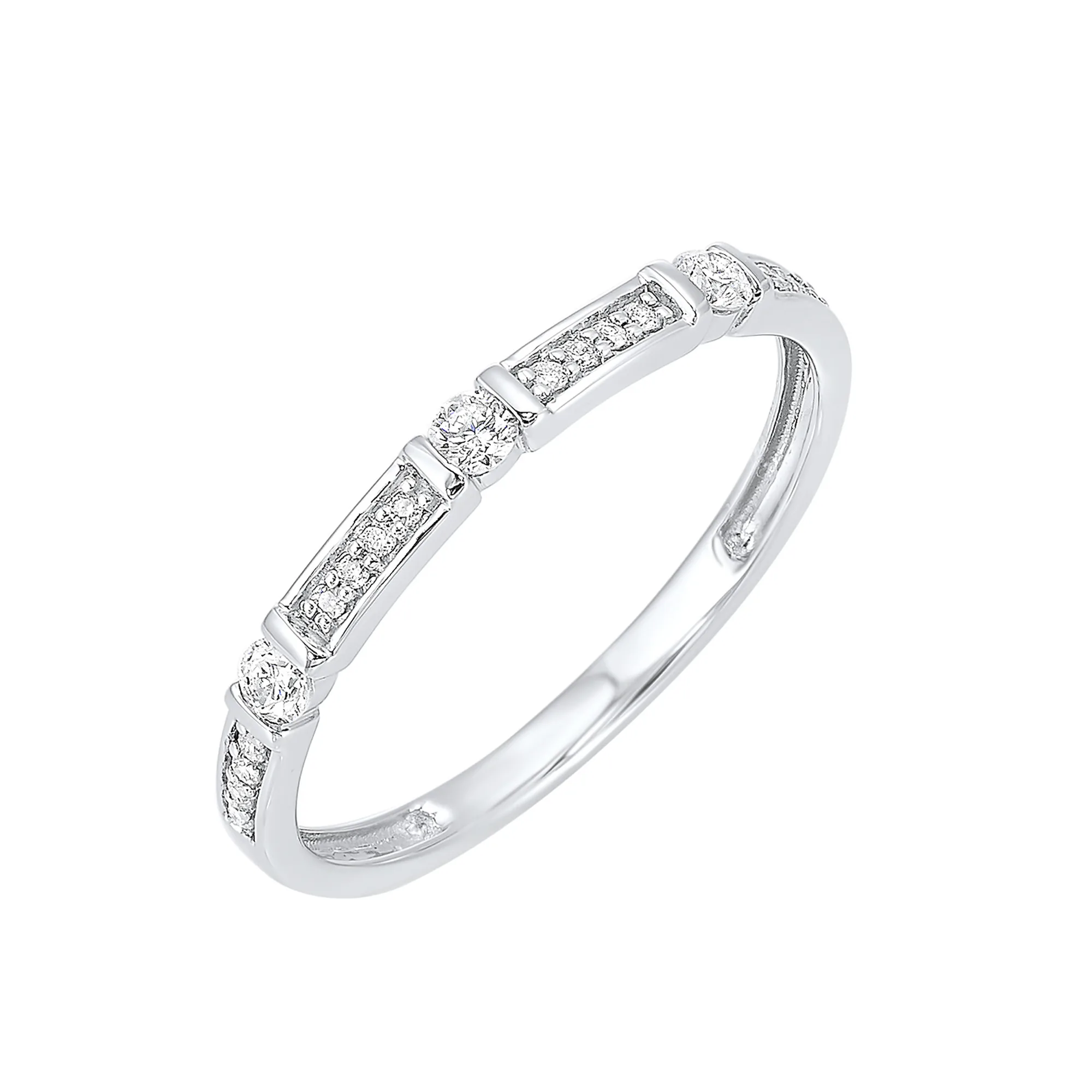 10Kt White Gold Diamond 1/6Ctw Ring view 2