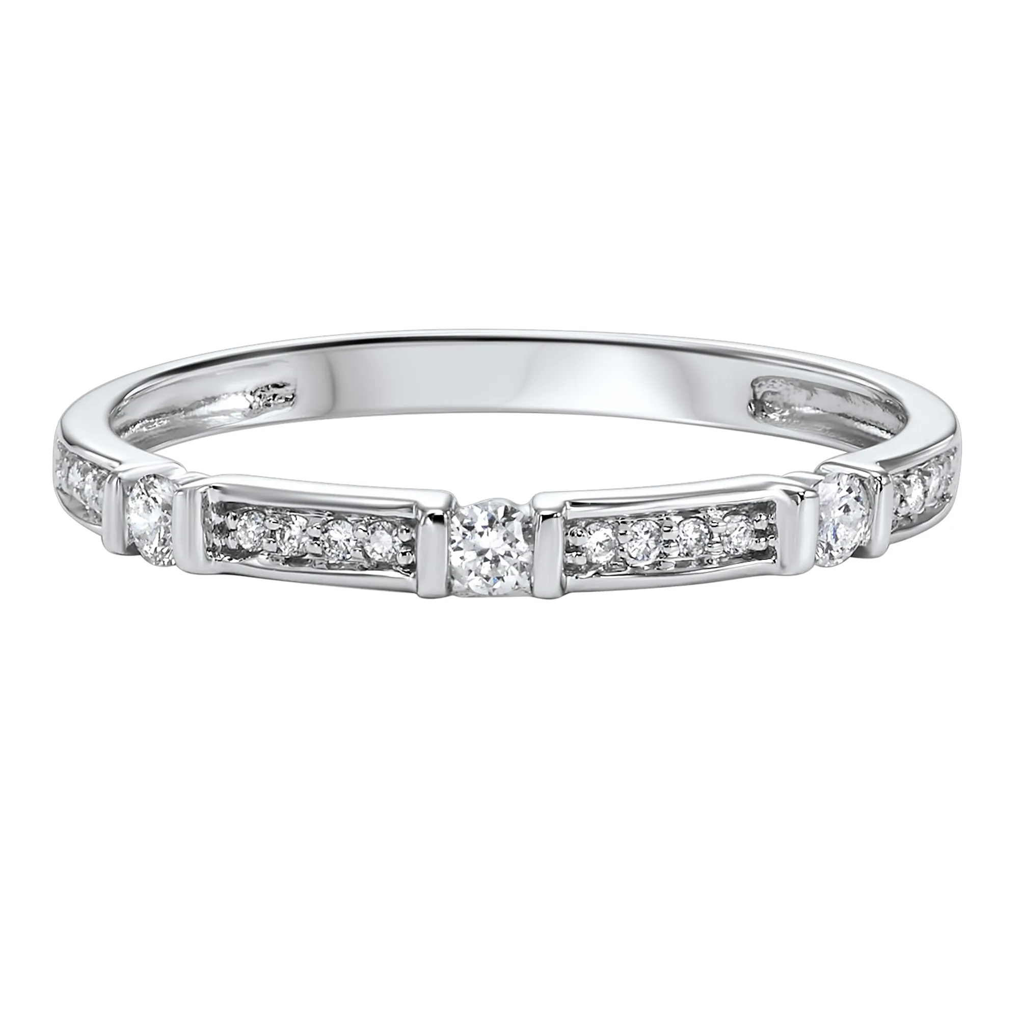 10Kt White Gold Diamond 1/6Ctw Ring
