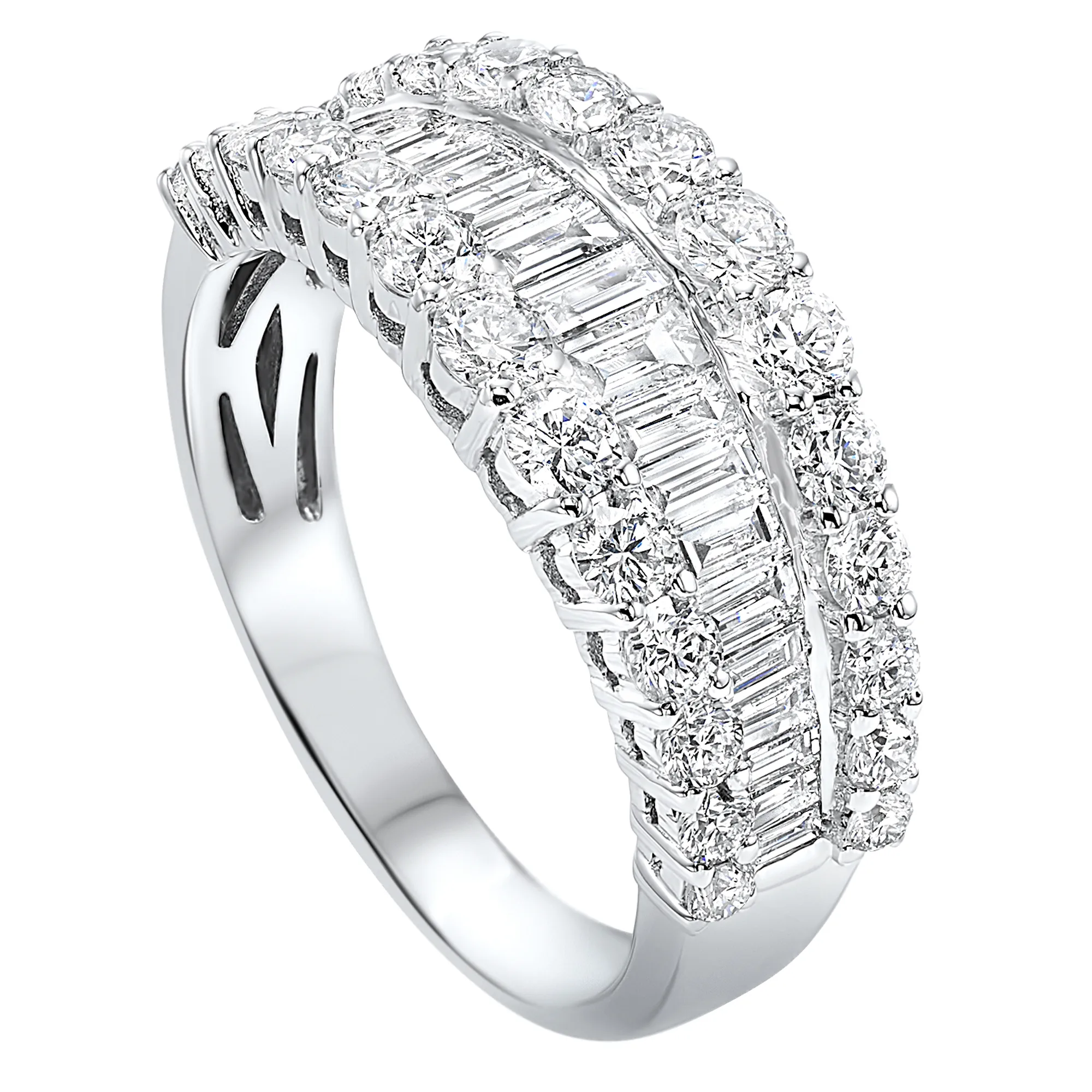 14Kt White Gold Diamond 1Ctw Ring view 2