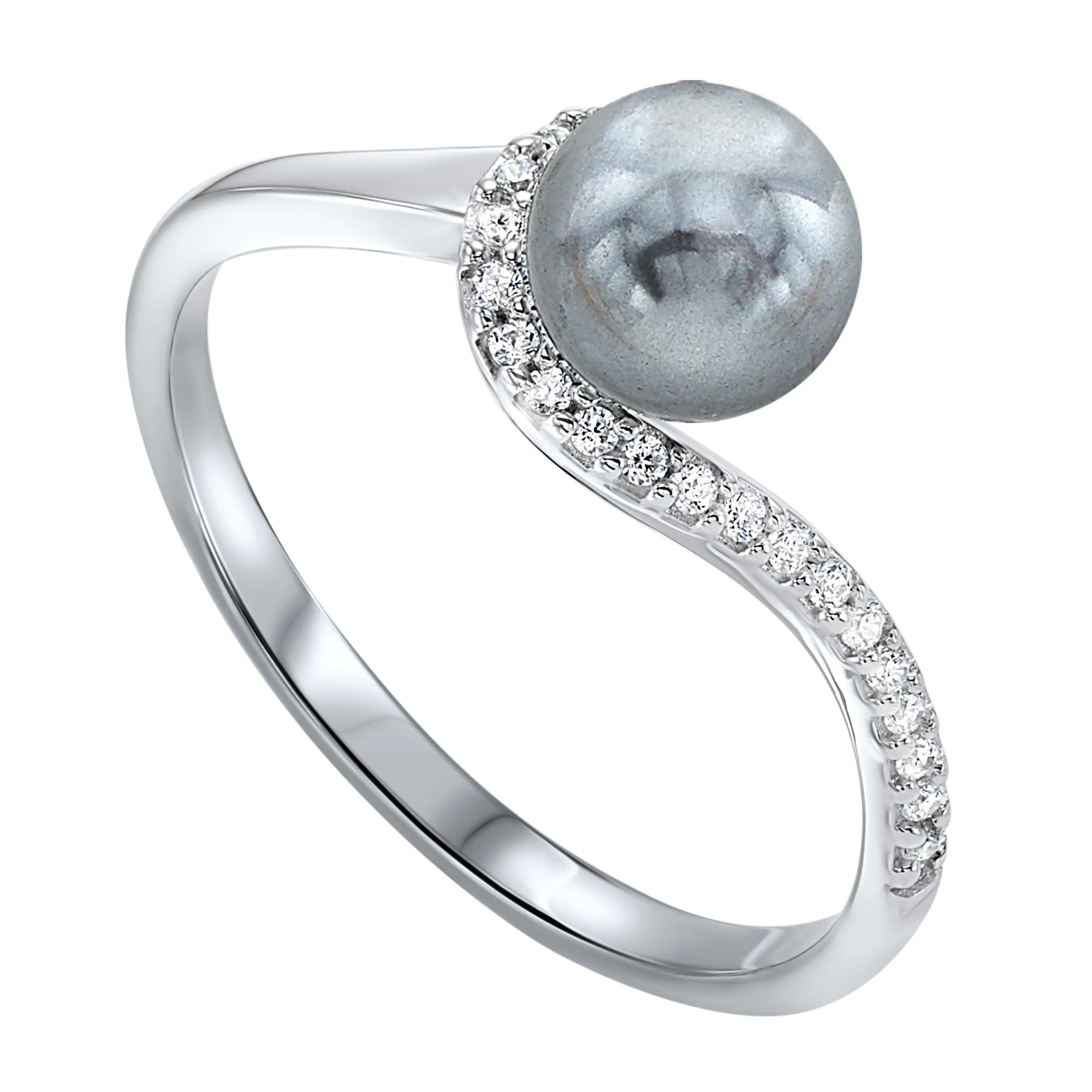 Silver Pearl 1 1/2Ctw Ring view 2