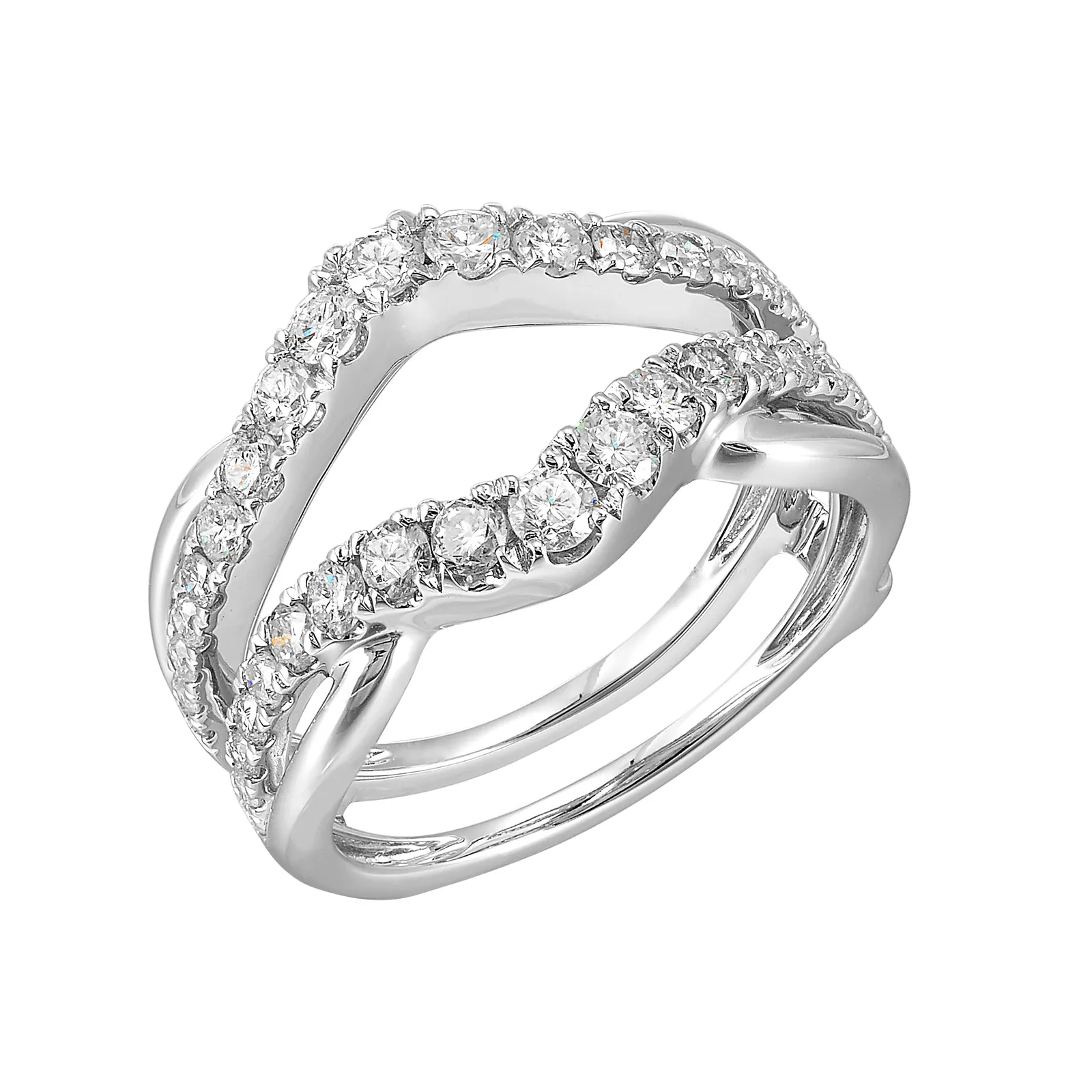 14Kt White Gold Diamond 1Ctw Ring view 2