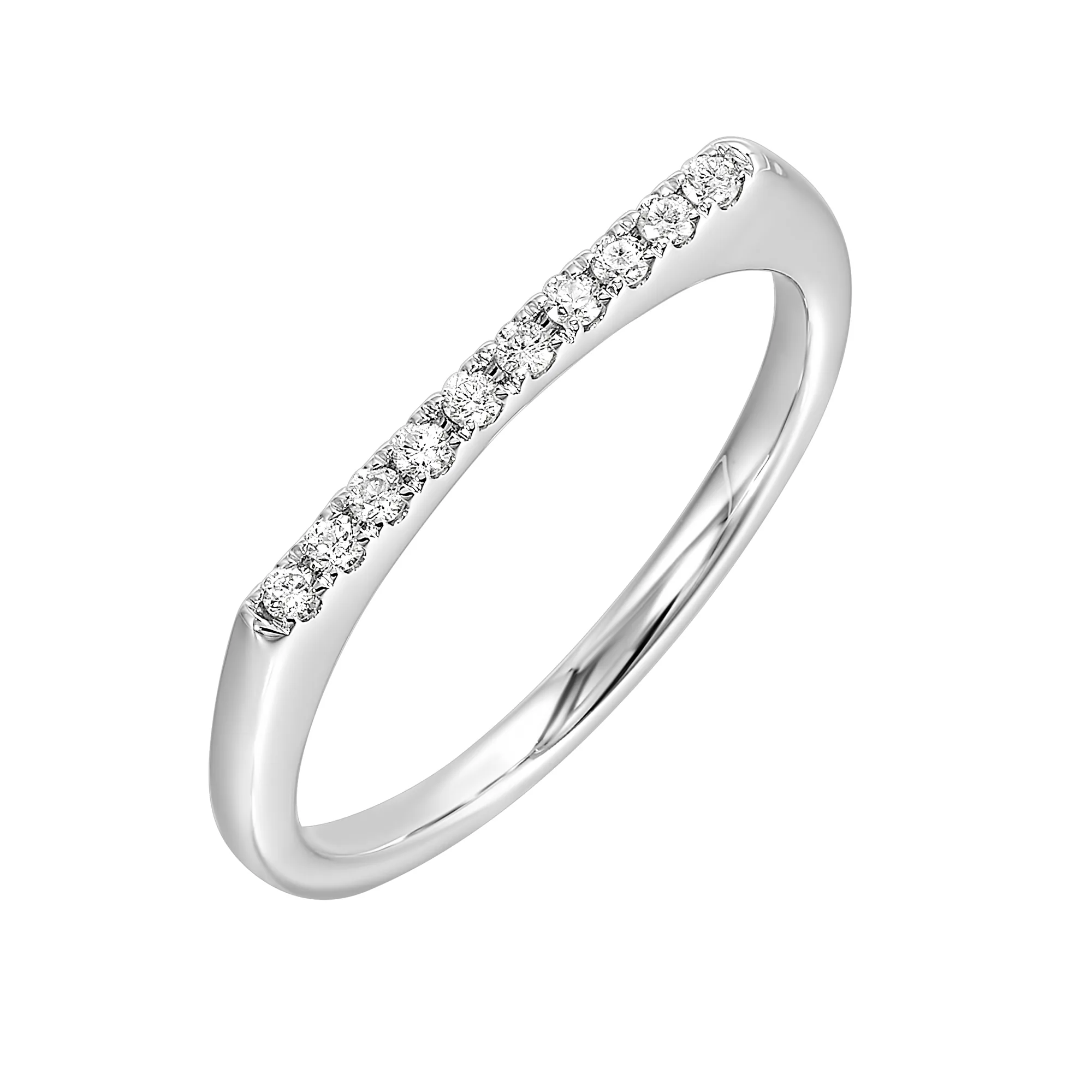 14Kt White Gold Diamond 1/10Ctw Ring view 2