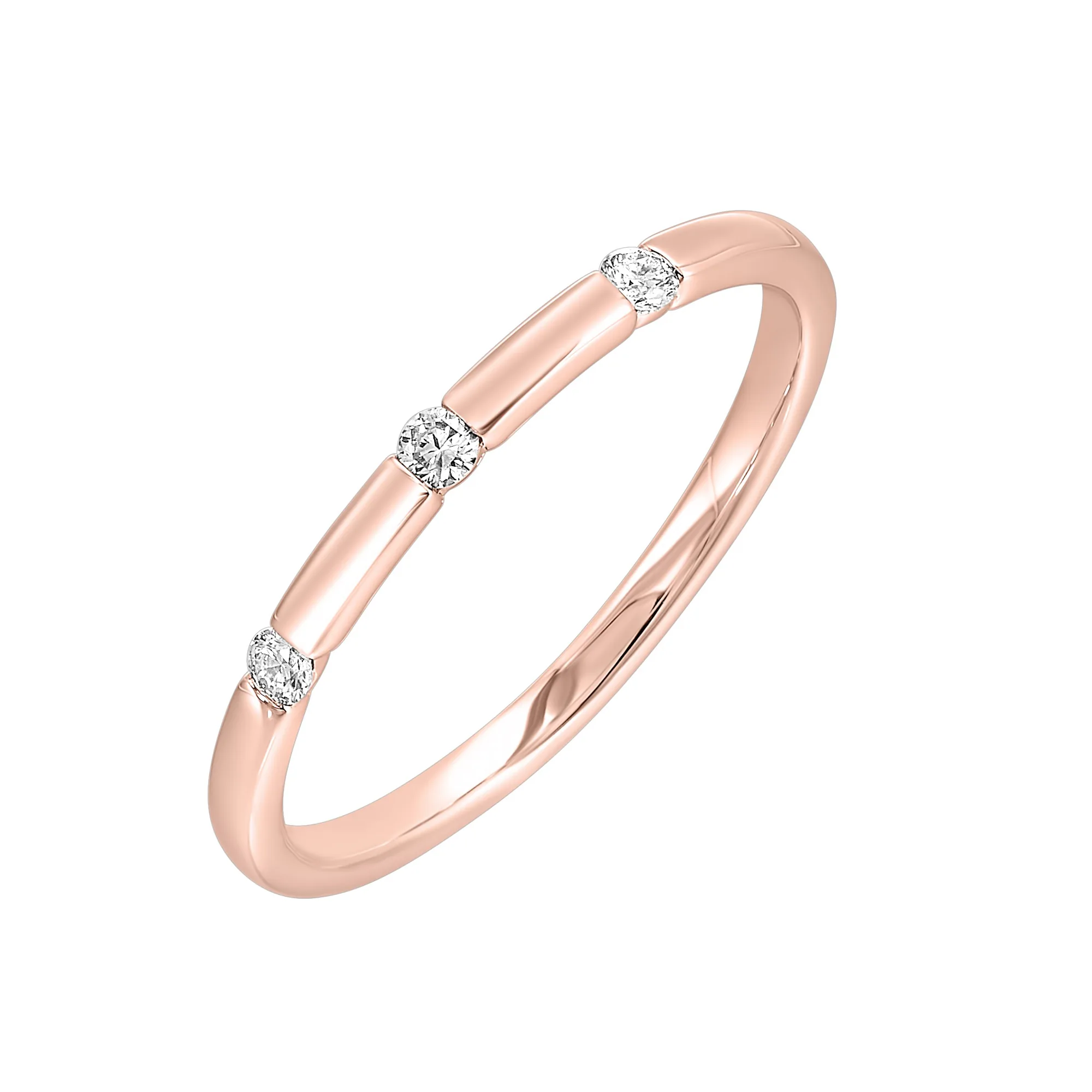 14Kt Rose Gold Diamond 1/12Ctw Ring view 2