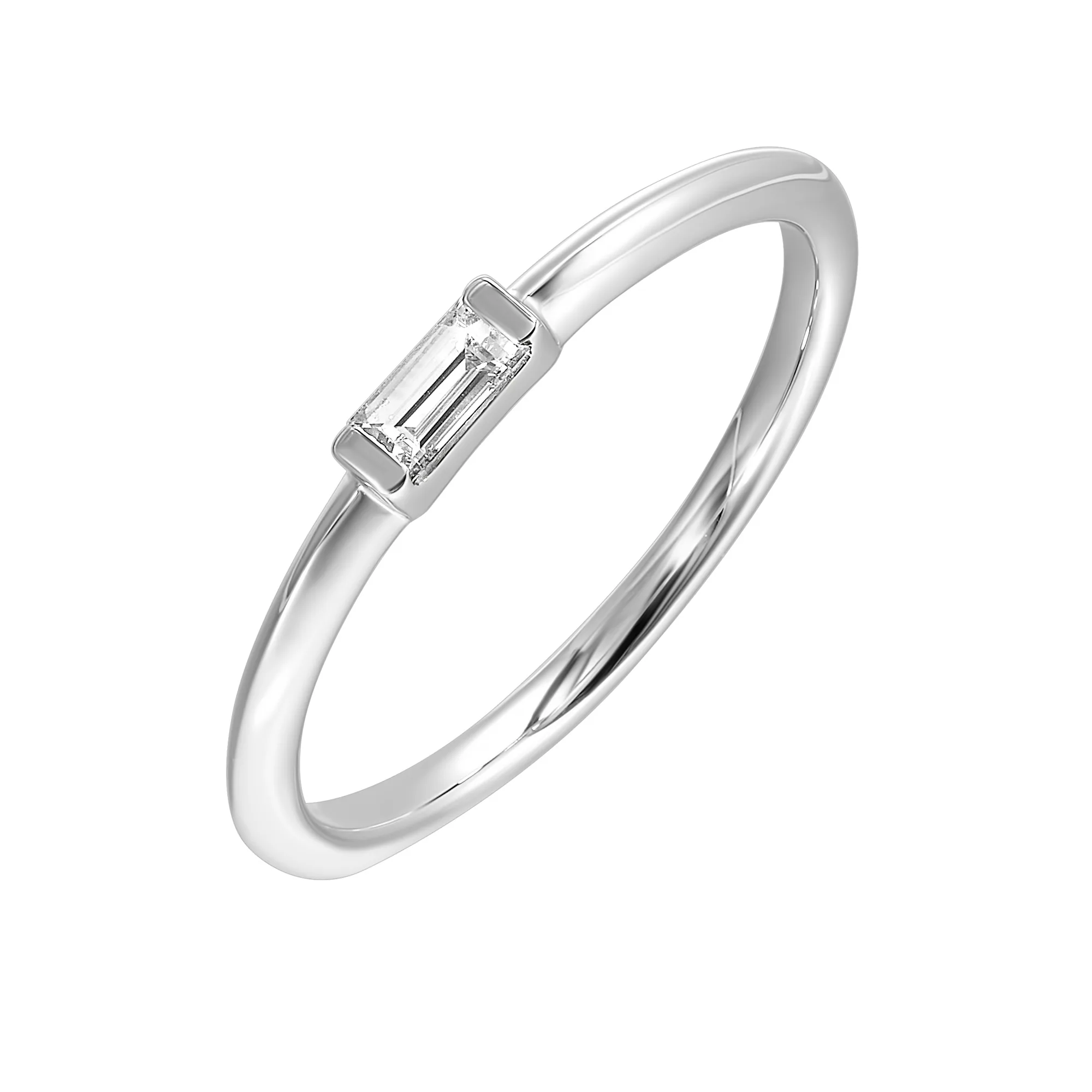 14Kt White Gold Diamond 1/10Ctw Ring view 2