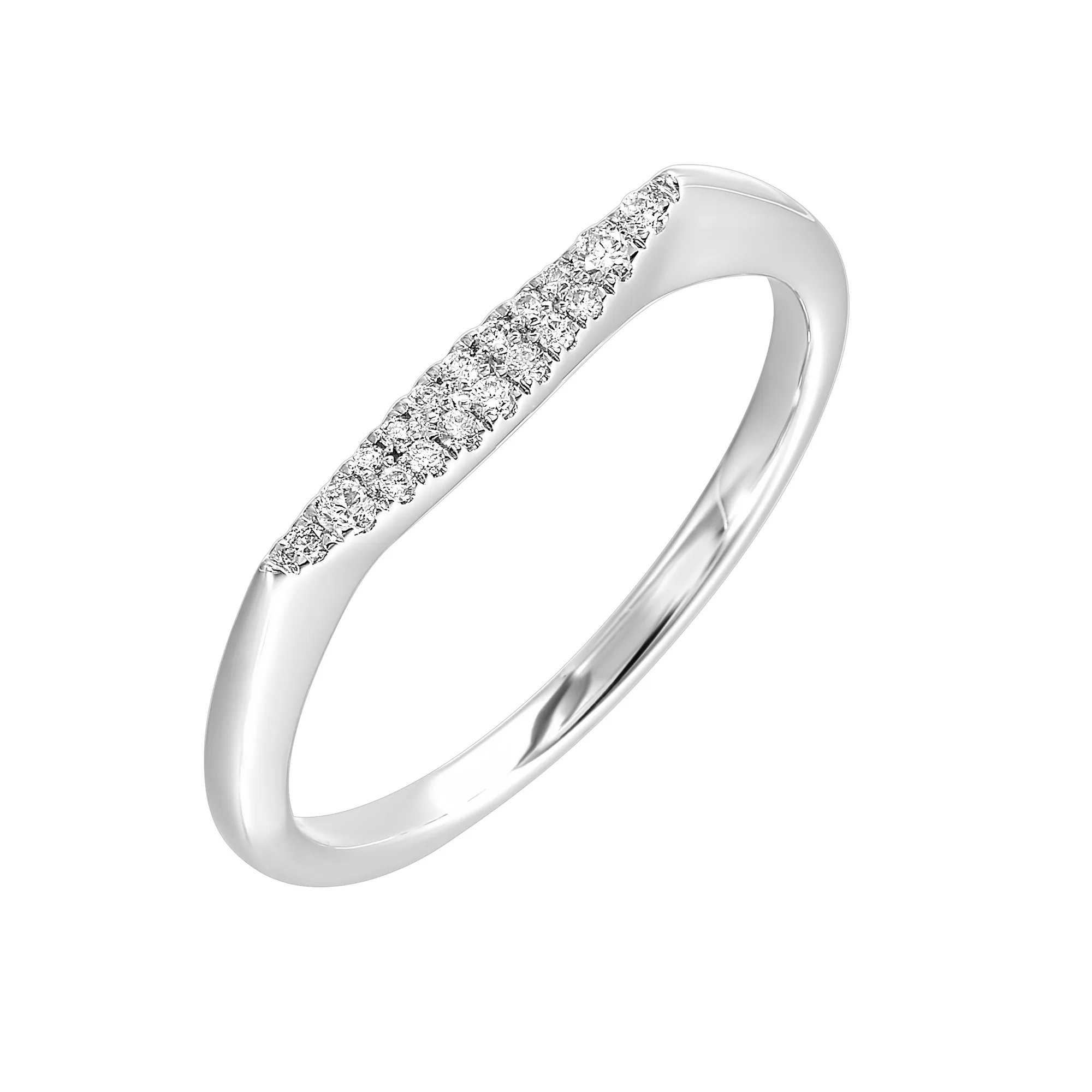14Kt White Gold Diamond 1/12Ctw Ring view 2