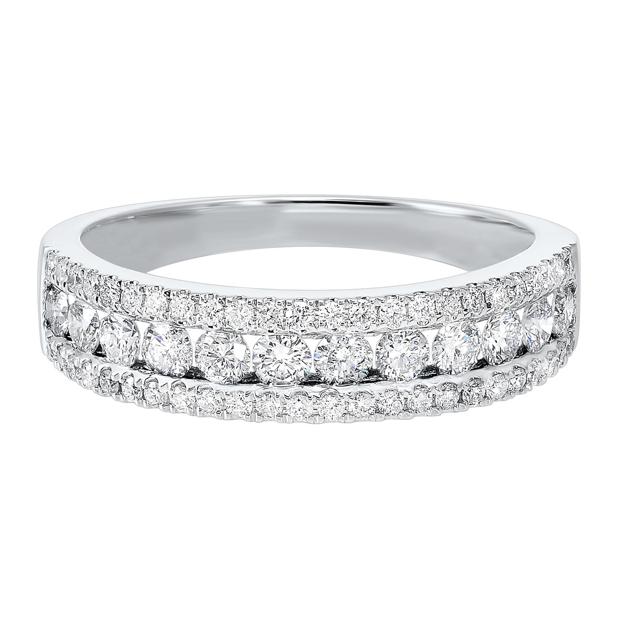 14Kt White Gold Diamond 3/4Ctw Ring view 2