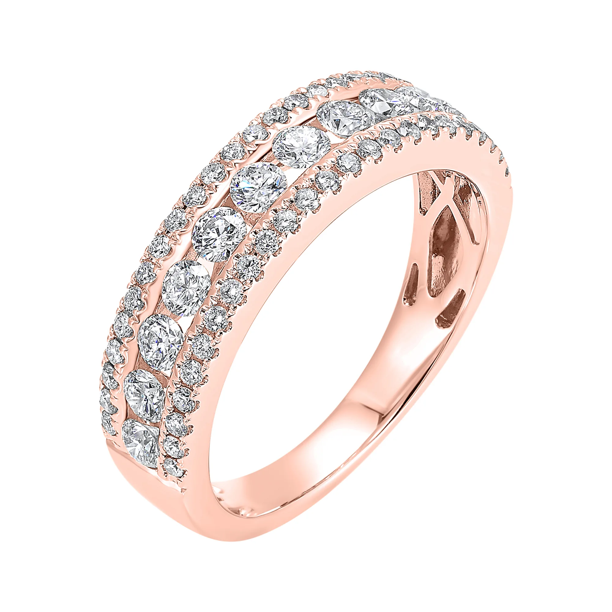 14Kt Rose Gold Diamond 1 1/2Ctw Ring view 2