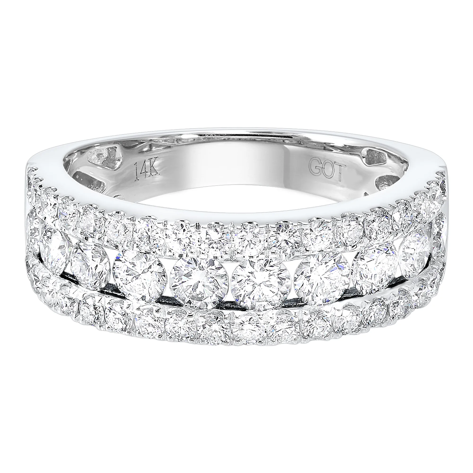14Kt White Gold Diamond 1 1/2Ctw Ring view 2