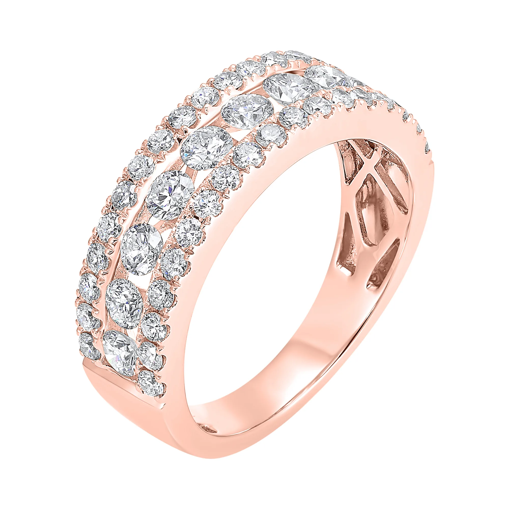 14Kt Rose Gold Diamond 1Ctw Ring view 2