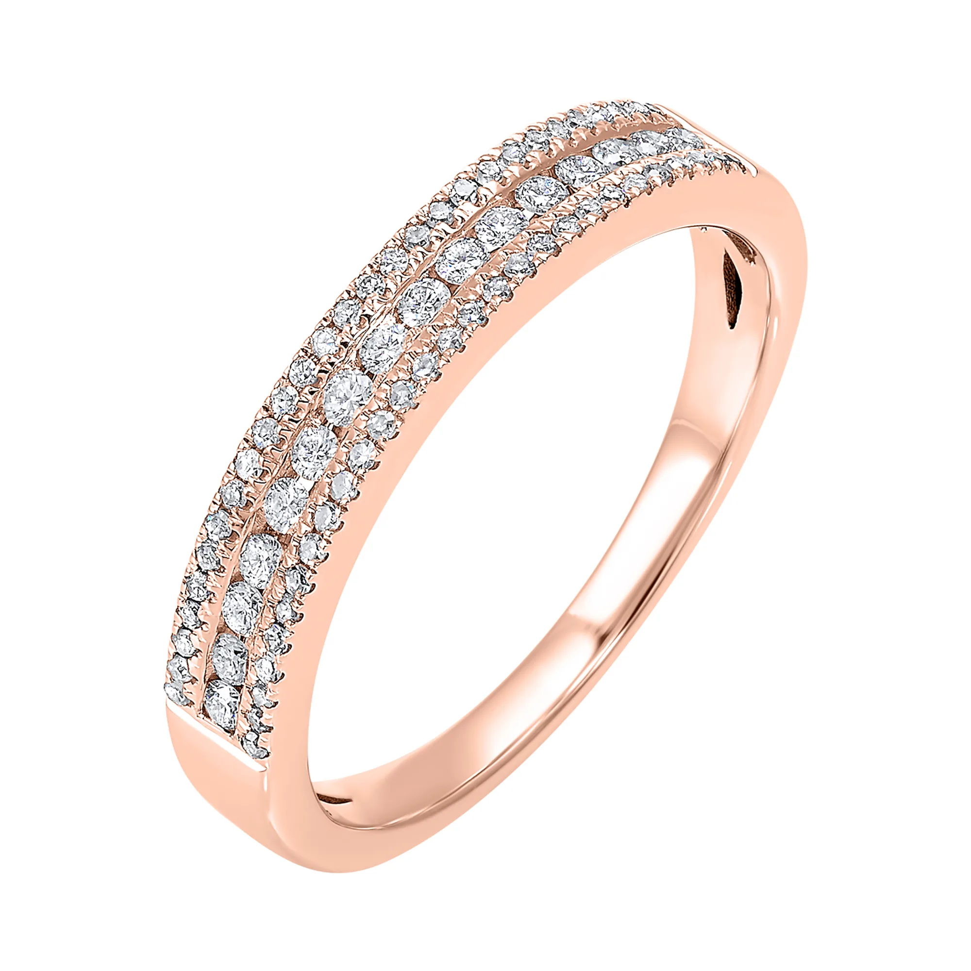 14Kt Rose Gold Diamond 1/4Ctw Ring view 2