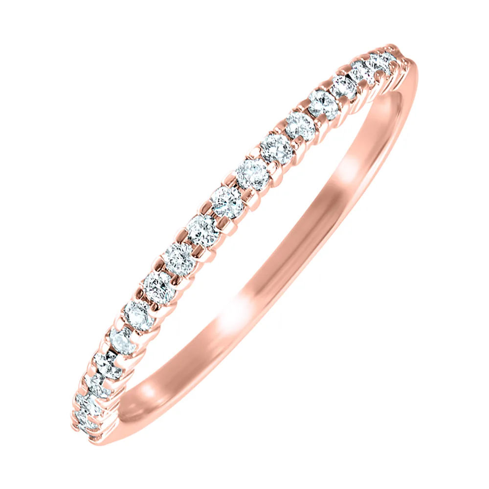 14Kt Rose Gold Diamond 1/7Ctw Ring view 2