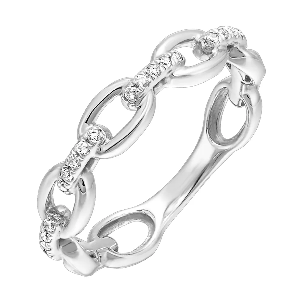 10Kt White Gold Diamond 1/10Ctw Ring view 2