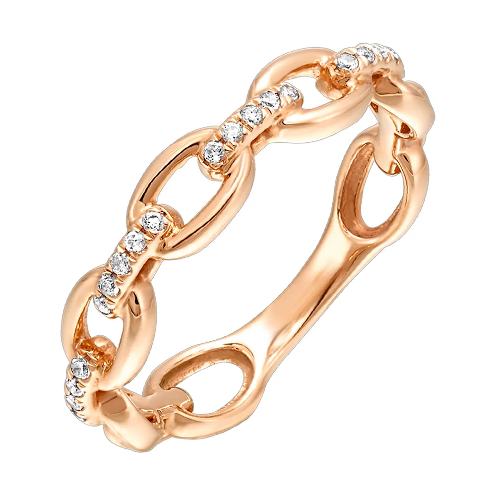 14Kt Rose Gold Diamond 1/10Ctw Ring view 2