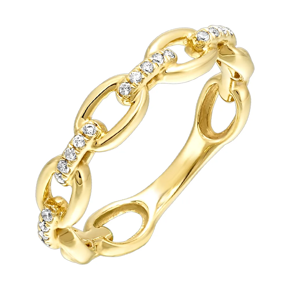 14Kt Yellow Gold Diamond 1/10Ctw Ring view 2
