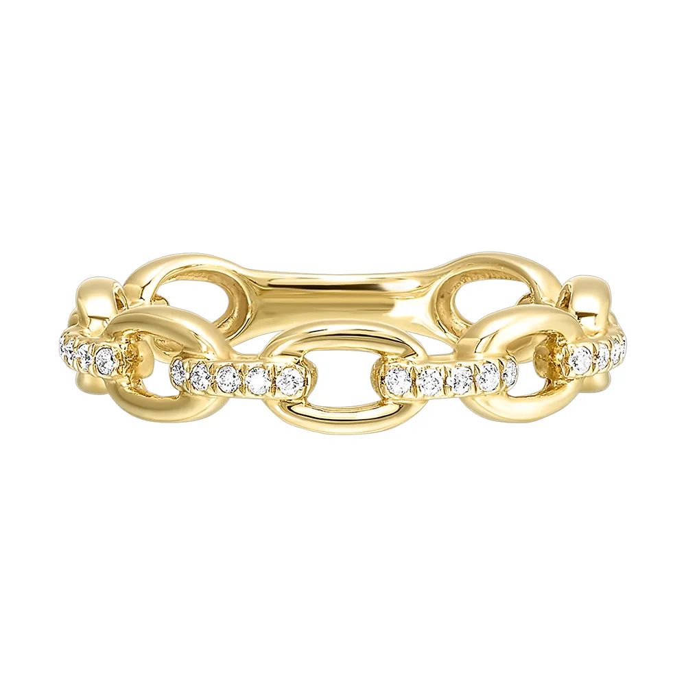 14Kt Yellow Gold Diamond 1/10Ctw Ring