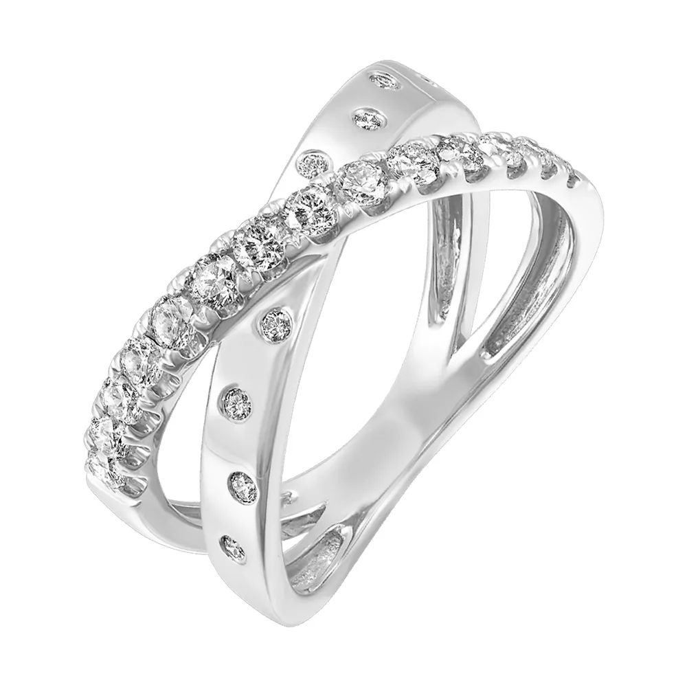 14Kt White Gold Diamond 1/2Ctw Ring view 2