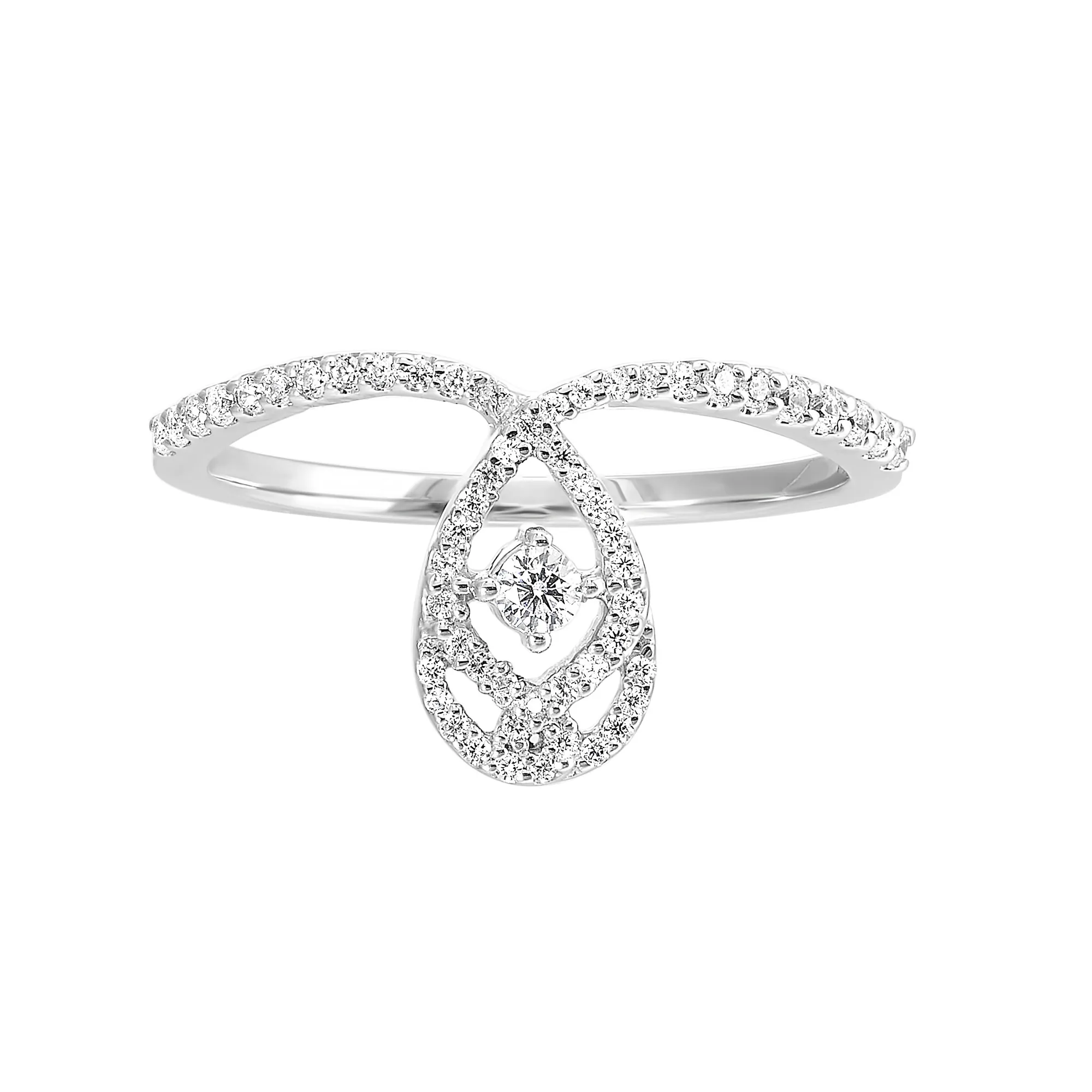Silver Diamond 1/4Ctw Ring view 2