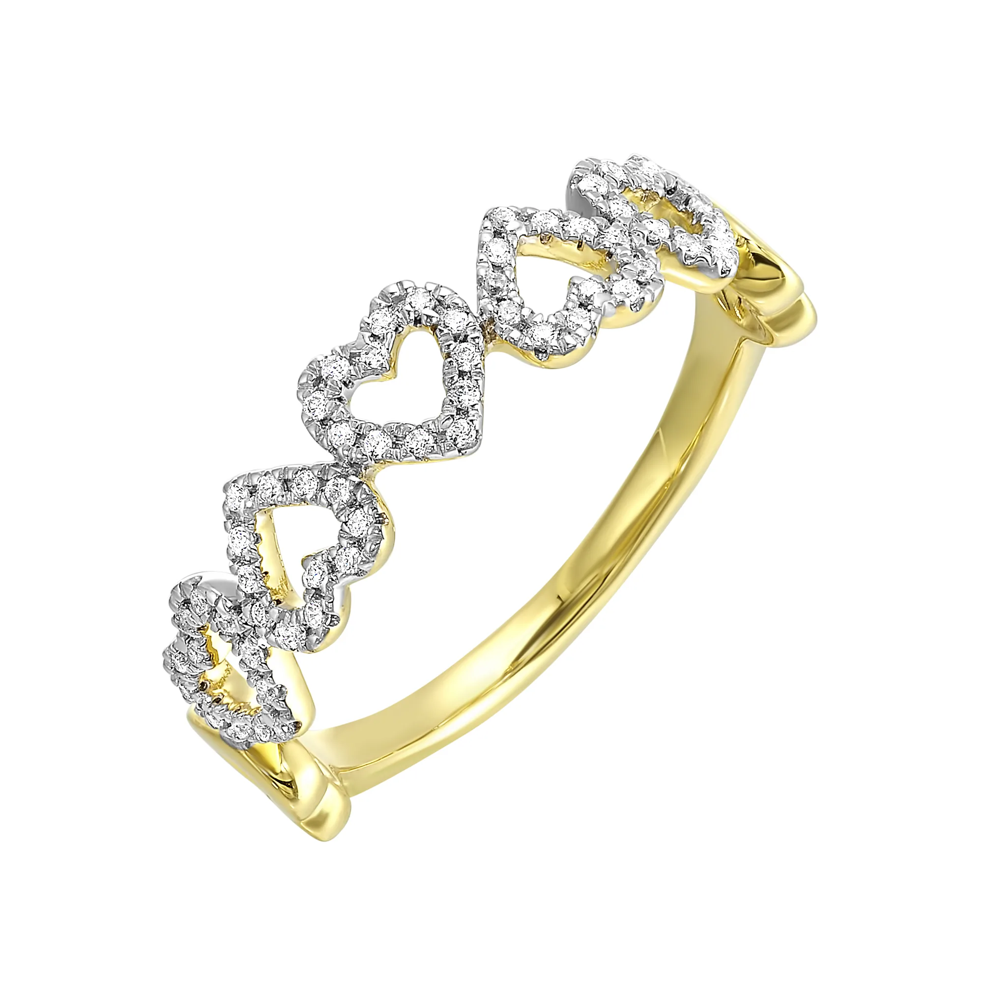 10Kt Yellow Gold Diamond 1/7Ctw Ring view 2
