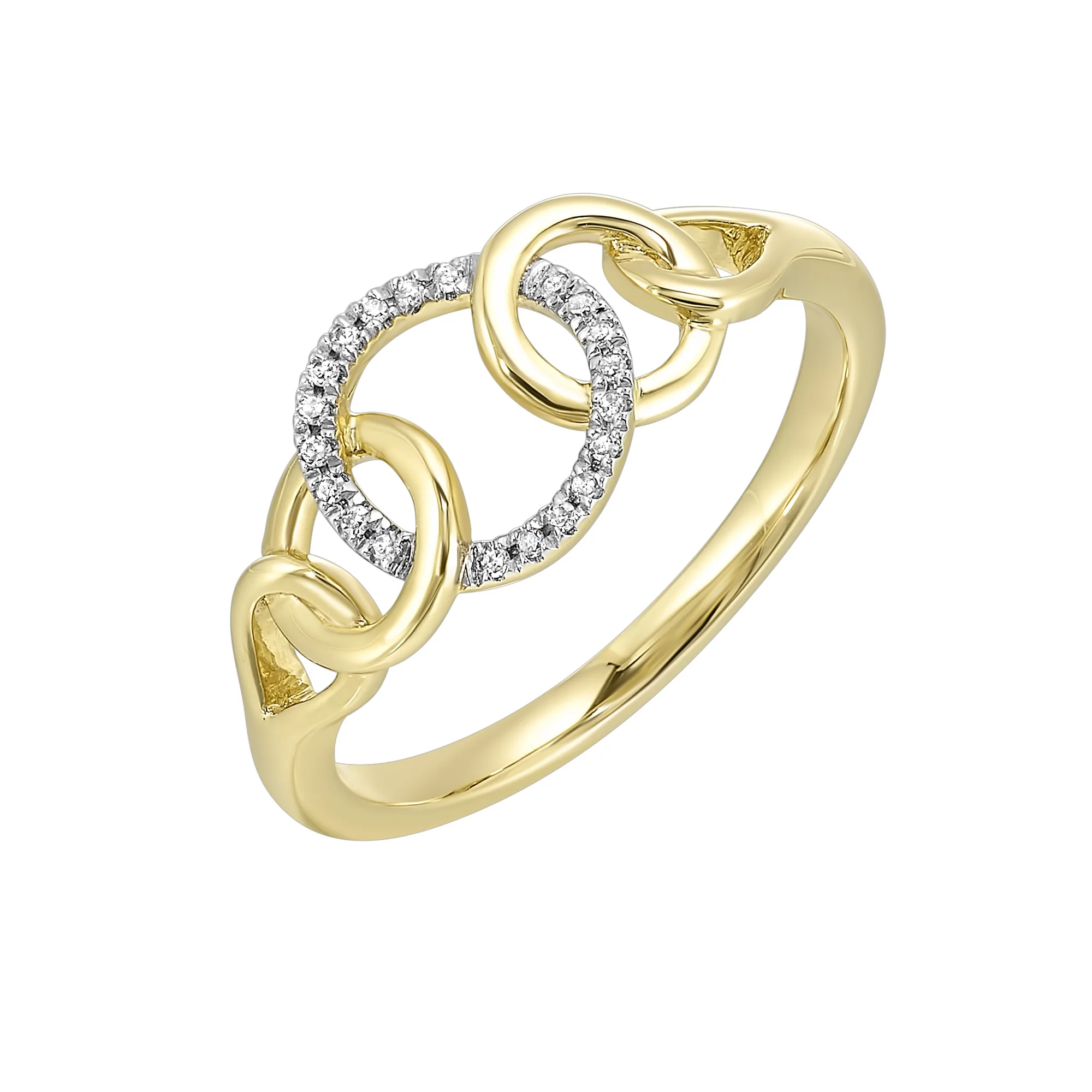 10Kt Yellow Gold Diamond 1/20Ctw Ring view 2