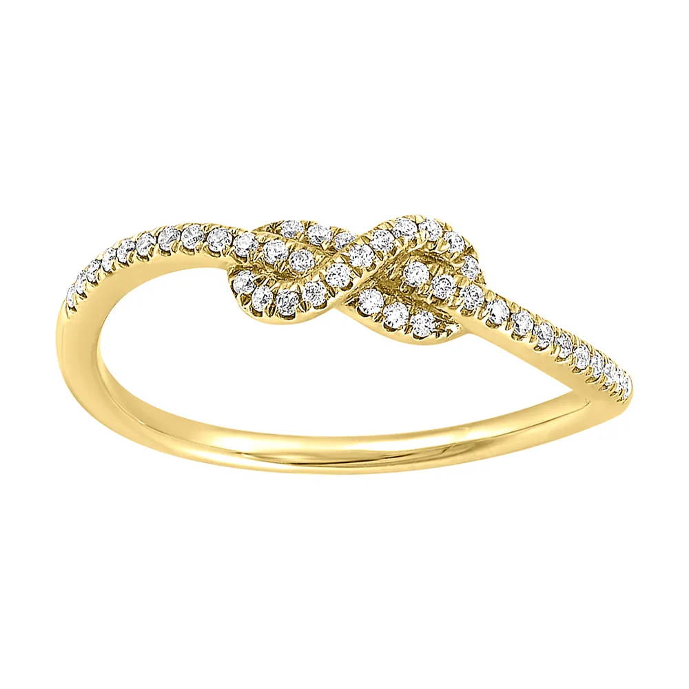 14Kt Yellow Gold Diamond 1/8Ctw Ring view 3