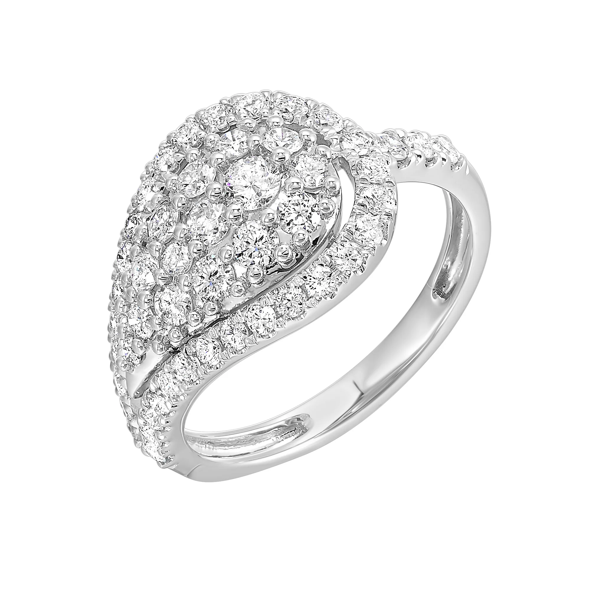 14Kt White Gold Diamond 1Ctw Ring view 2