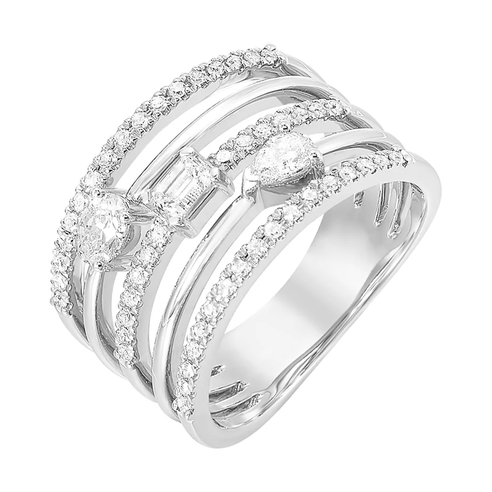 14Kt White Gold Diamond 3/4Ctw Ring view 2