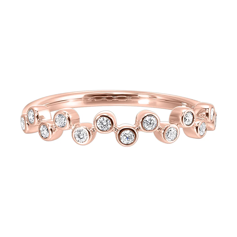 14Kt Rose Gold Diamond 1/5Ctw Ring view 2