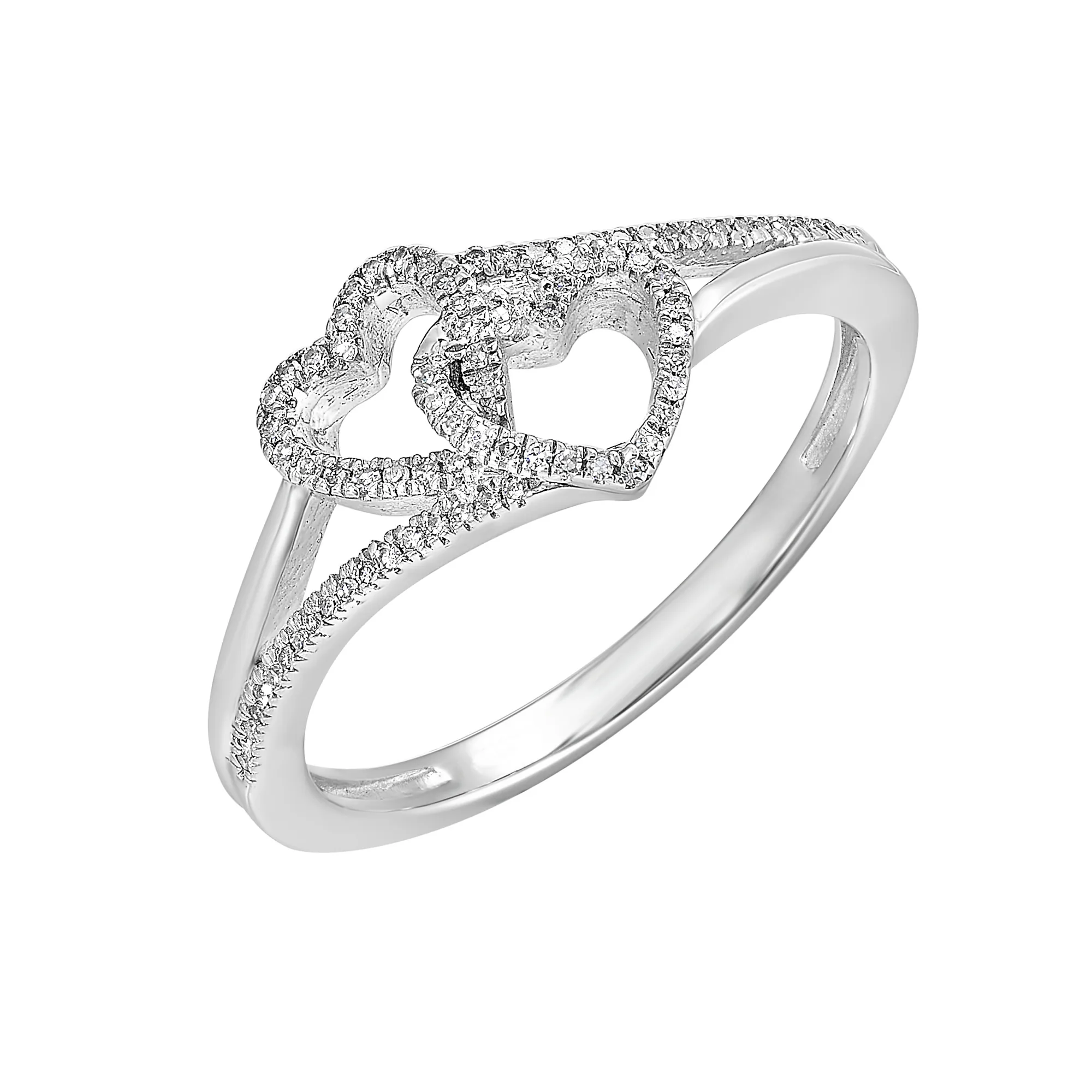 Silver Diamond 1/10Ctw Ring view 2