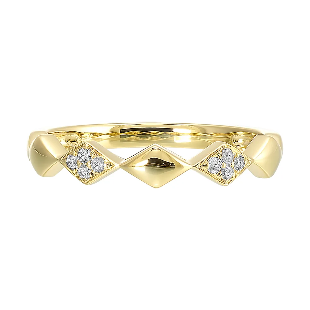 14Kt Yellow Gold Diamond 1/20Ctw Ring view 2