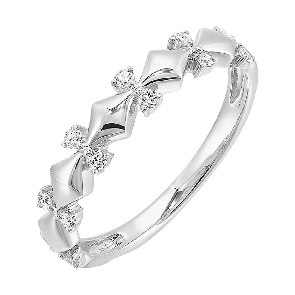 14Kt White Gold Diamond 1/7Ctw Ring view 2