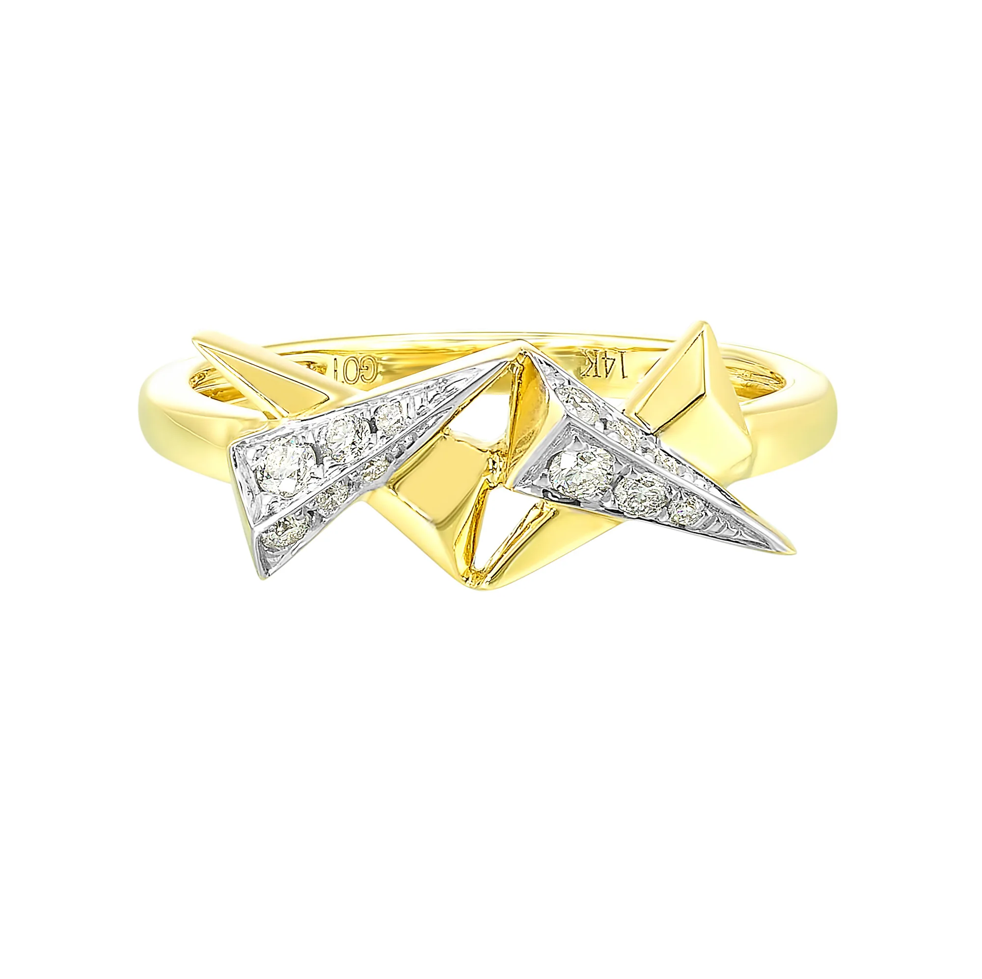 14Kt Yellow Gold Diamond 1/7Ctw Ring