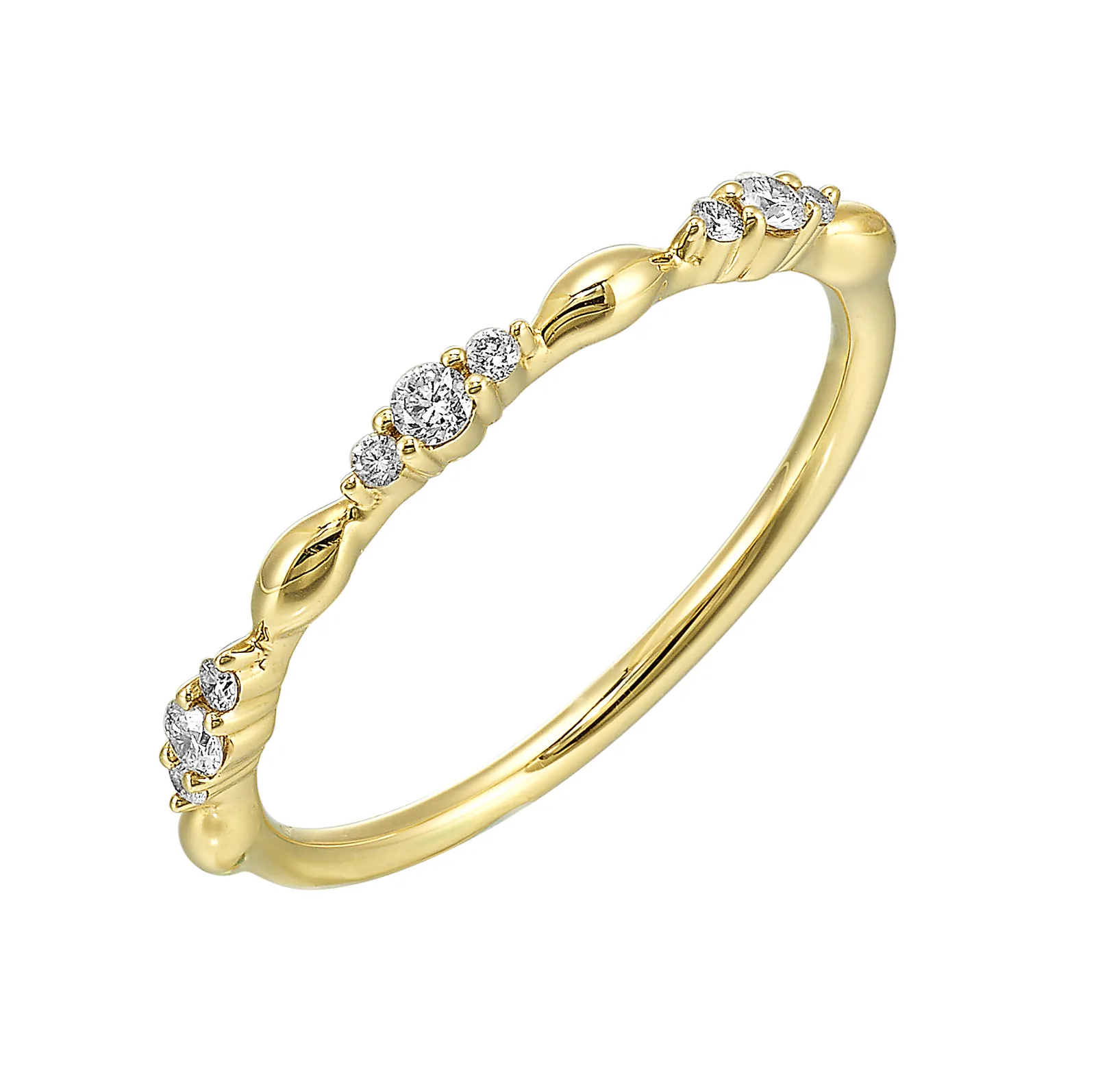 14Kt Yellow Gold Diamond 1/8Ctw Ring view 2