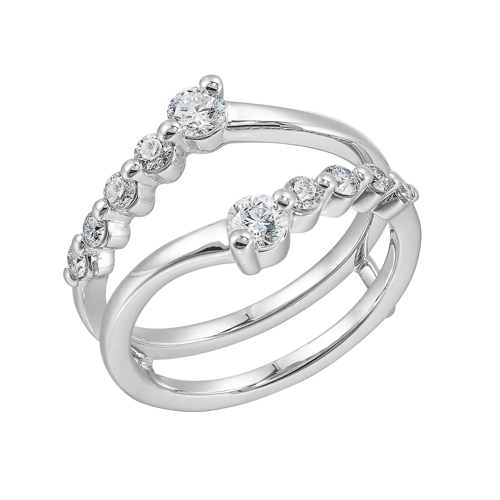 14Kt White Gold Diamond 5/8Ctw Ring view 2