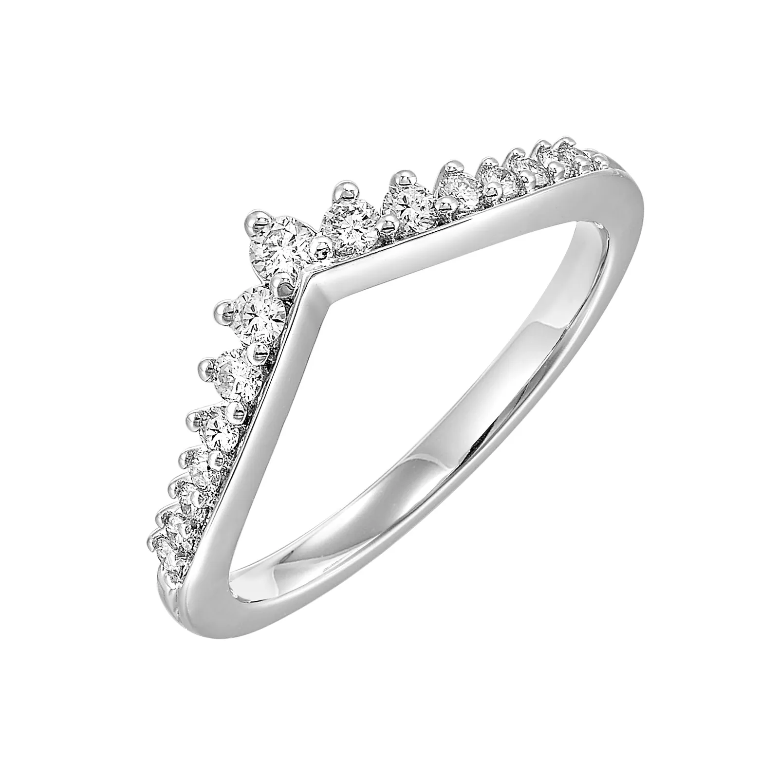 14Kt White Gold Diamond 1/4Ctw Ring view 2