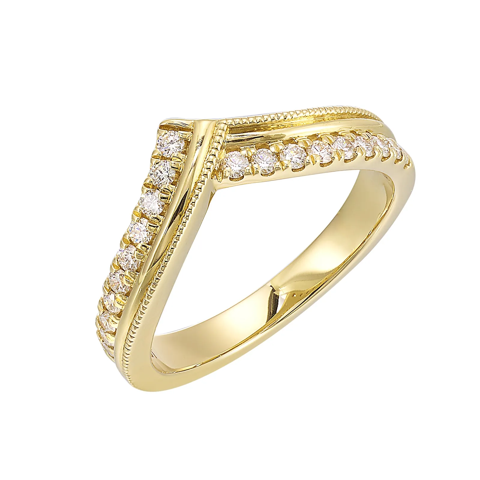 14Kt Yellow Gold Diamond 1/4Ctw Ring view 2