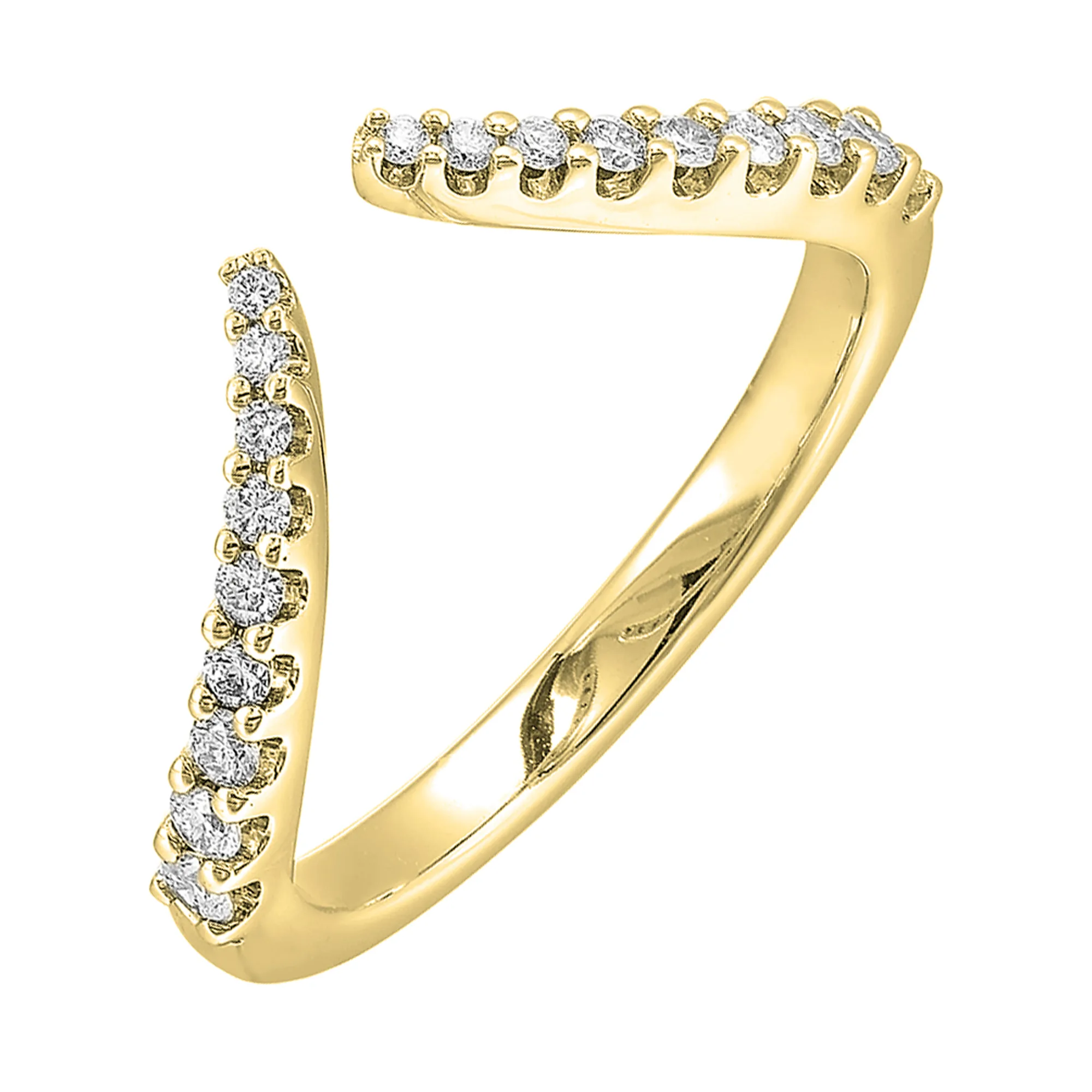 14Kt Yellow Gold Diamond 1/4Ctw Ring view 2