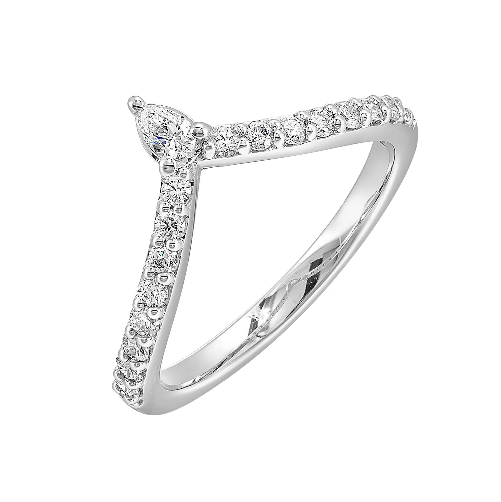 14Kt White Gold Diamond 1/3Ctw Ring view 2