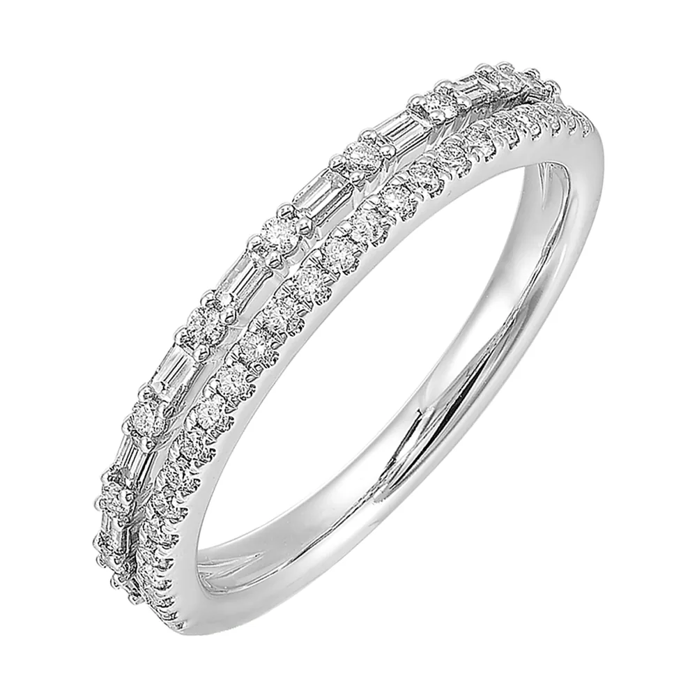 14Kt White Gold Diamond 1/4Ctw Ring view 2