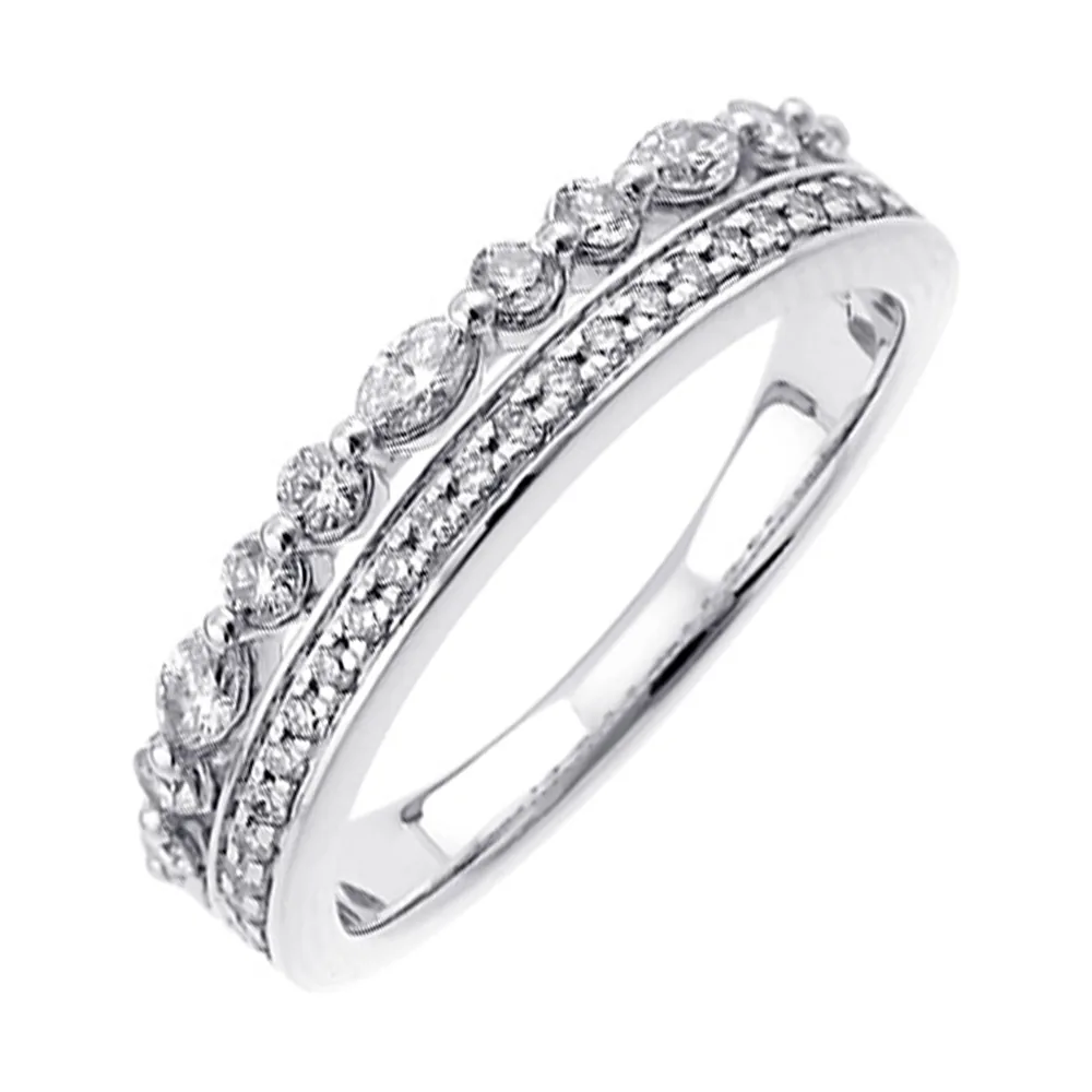14Kt White Gold Diamond 3/8Ctw Ring