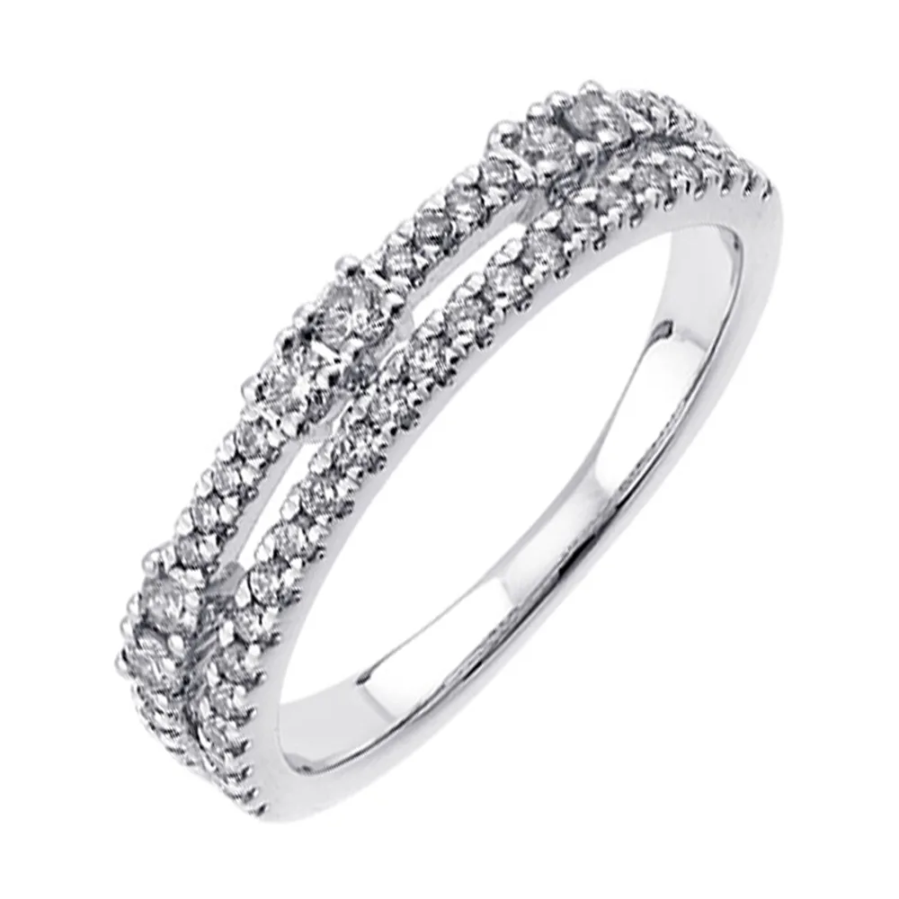 14Kt White Gold Diamond 3/8Ctw Ring