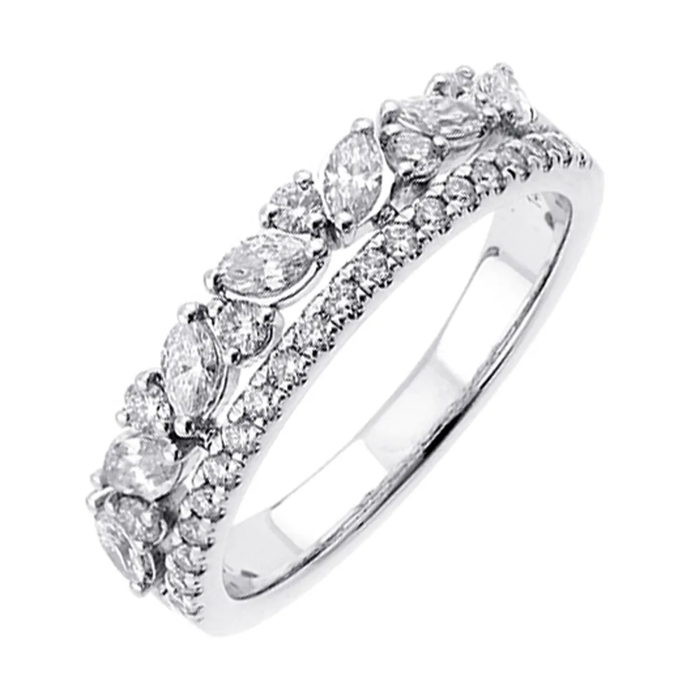 14Kt White Gold Diamond 3/4Ctw Ring